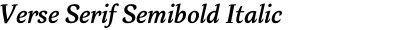 Verse Serif Semibold Italic